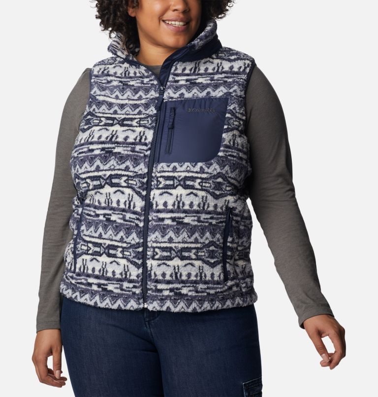 Thumbnail: Women's West Bend Vest - Plus Size, Color: Nocturnal 80s Stripe Print, image 1