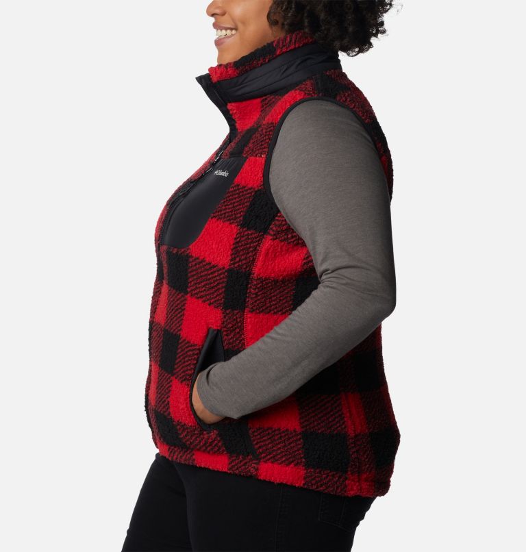 Women's West Bend Vest - Plus Size, Color: Red Lily Check Print, image 3