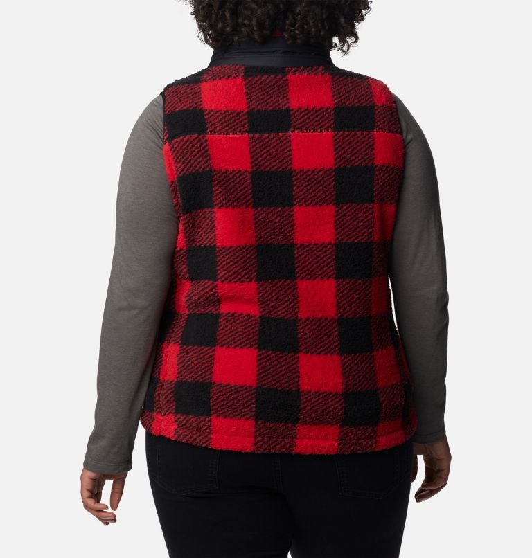 Women's West Bend Vest - Plus Size, Color: Red Lily Check Print, image 2
