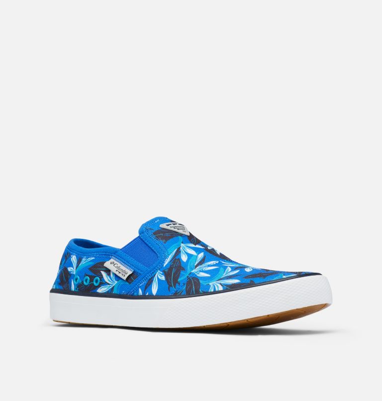 Men's PFG Slack Tide Slip Shoe, Color: Blue Macaw, Ocean Blue