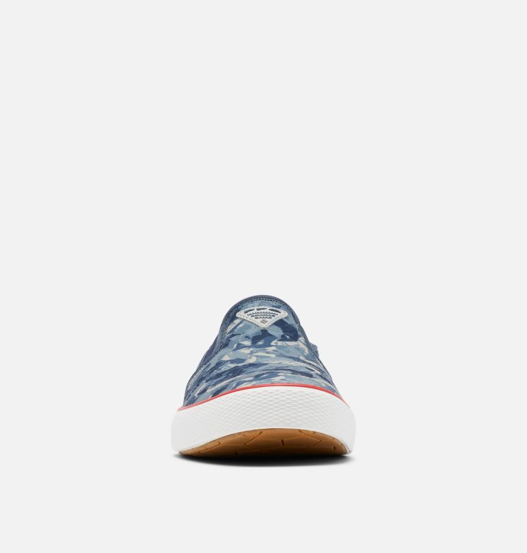 Thumbnail: Men's PFG Slack Tide Slip Shoe, Color: Zinc, Bright Red, image 7