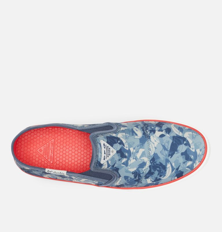 Thumbnail: Men's PFG Slack Tide Slip Shoe, Color: Zinc, Bright Red, image 3