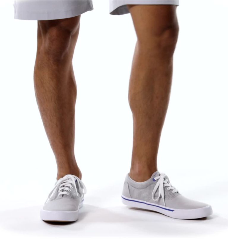 Men's PFG Slack Tide Lace Shoe, Color: Slate Grey, White