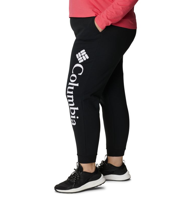 Women's Columbia Logo Fleece Jogger - Plus Size, Color: Black, image 3