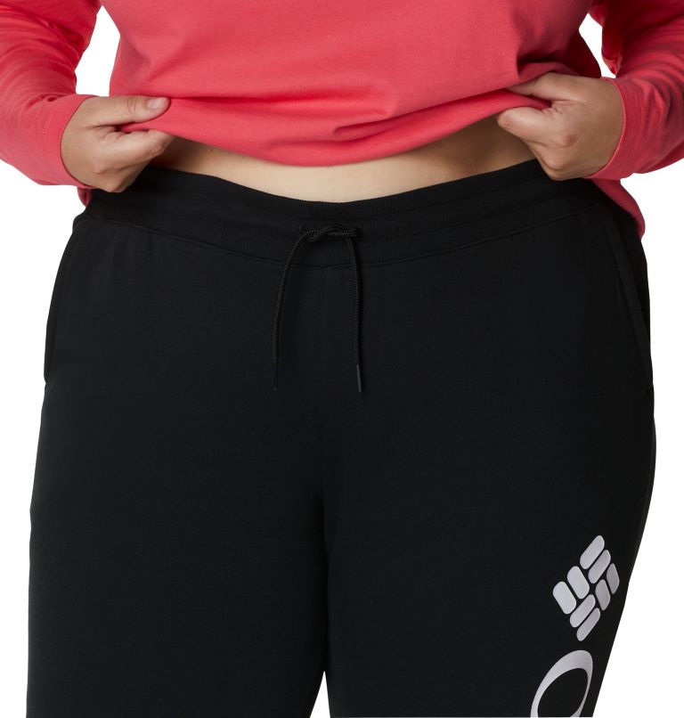 Women's Columbia Logo Fleece Jogger - Plus Size, Color: Black, image 4