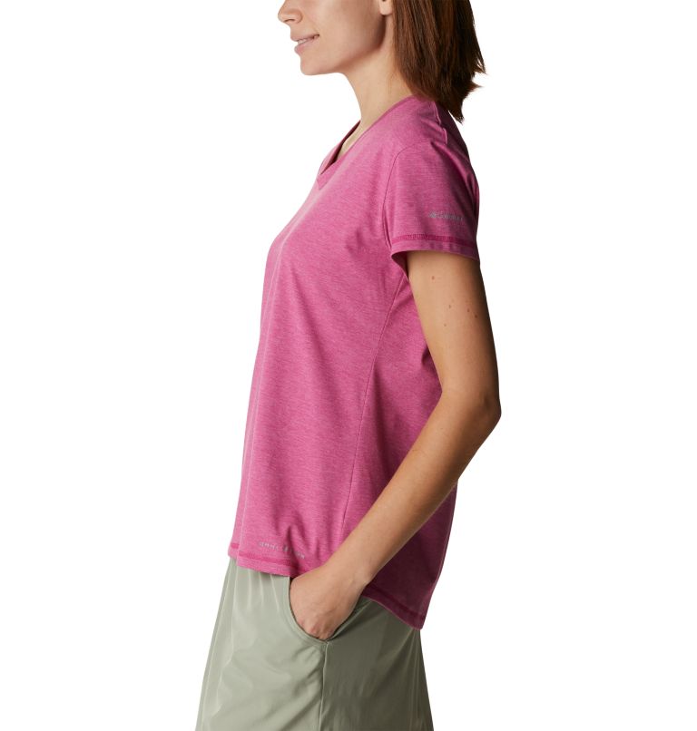 Thumbnail: T-shirt Sun Trek pour femme, Color: Wild Fuchsia Heather, image 3