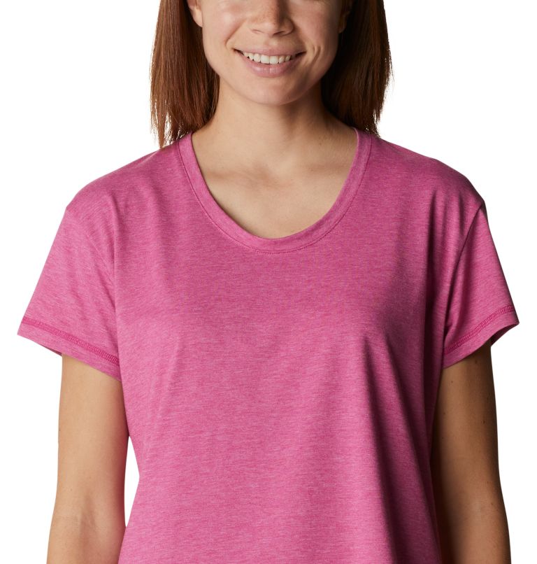 Thumbnail: T-shirt Sun Trek pour femme, Color: Wild Fuchsia Heather, image 4