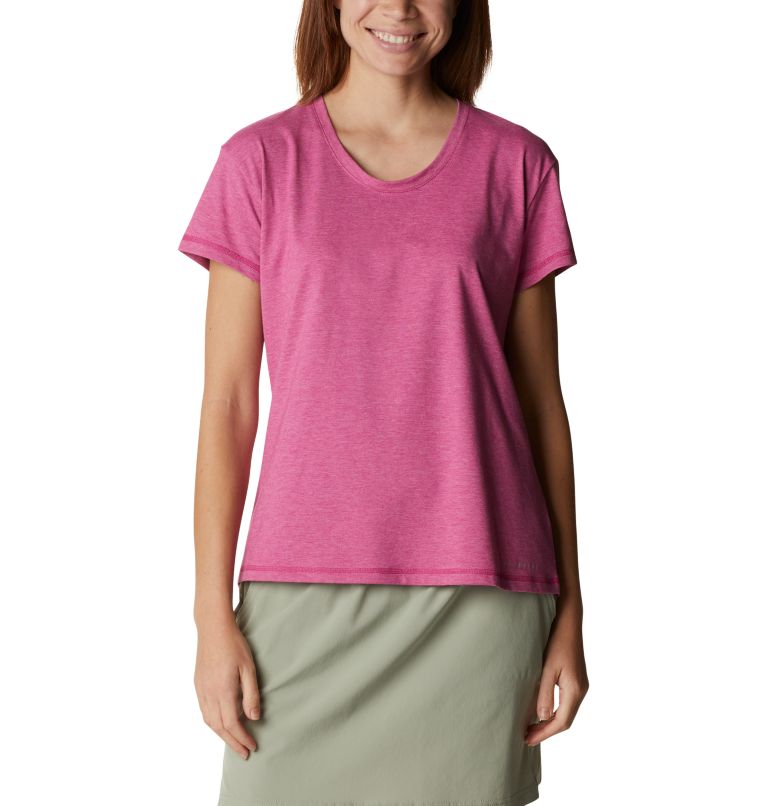 T-shirt Sun Trek pour femme, Color: Wild Fuchsia Heather, image 1