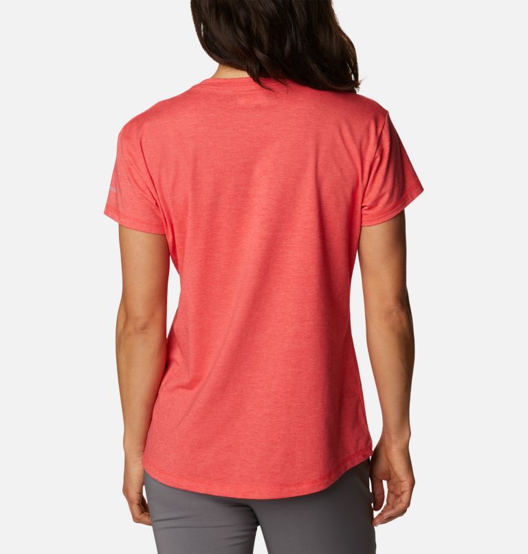 Women's Sun Trek T-Shirt, Color: Red Hibiscus Heather, image 2