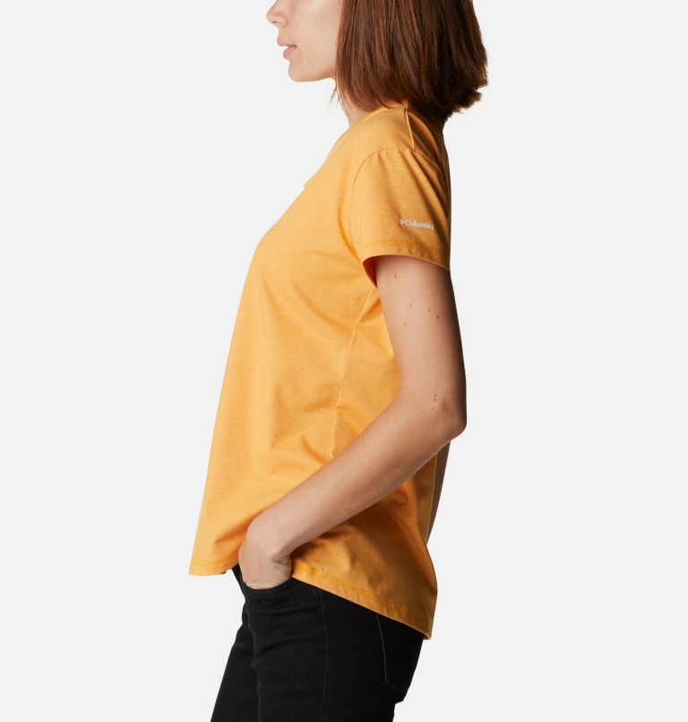 Women's Sun Trek T-Shirt, Color: Mango Heather, image 3