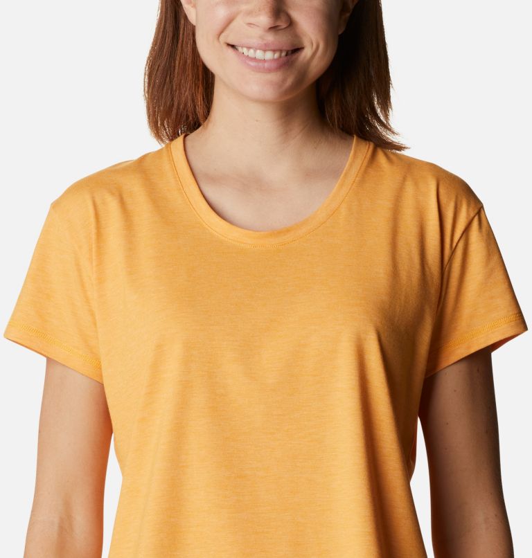 Women's Sun Trek T-Shirt, Color: Mango Heather, image 4