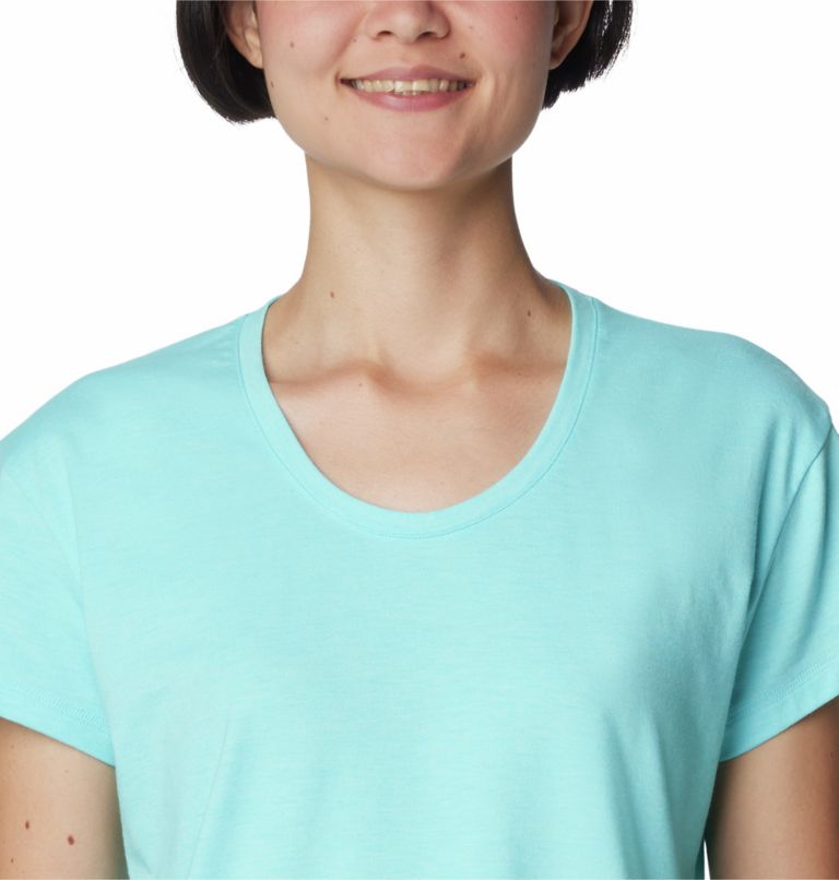 Women’s Sun Trek Technical T-Shirt, Color: Aquamarine Heather, image 4