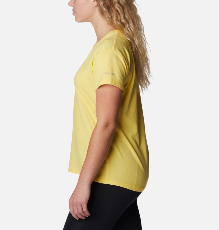 Thumbnail: Sun Trek technisches T-Shirt für Frauen, Color: Sun Glow Heather, image 3