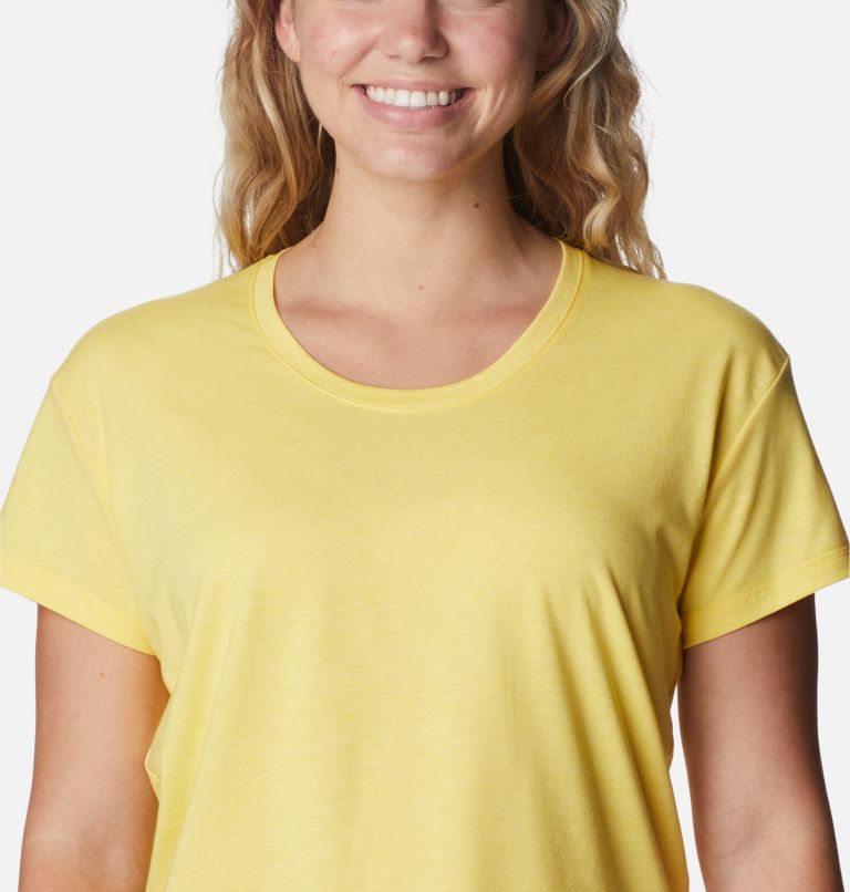Women’s Sun Trek Technical T-Shirt, Color: Sun Glow Heather, image 4