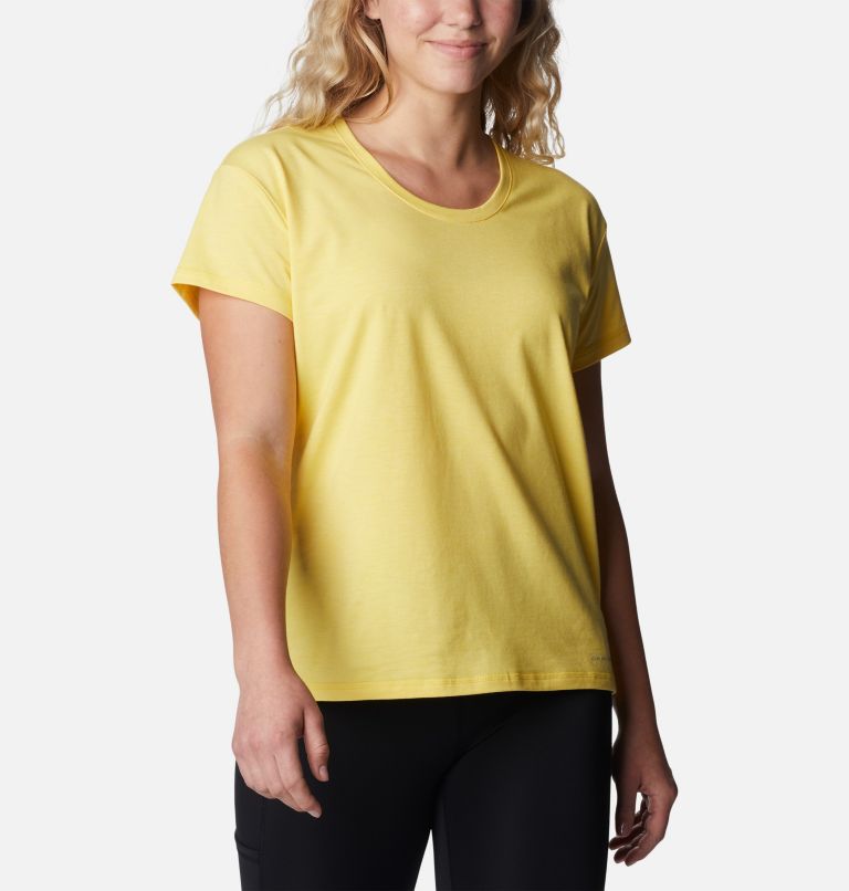 Thumbnail: Sun Trek technisches T-Shirt für Frauen, Color: Sun Glow Heather, image 5