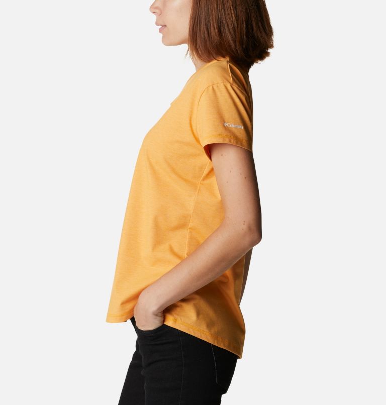 Women’s Sun Trek Technical T-Shirt, Color: Mango Heather, image 3