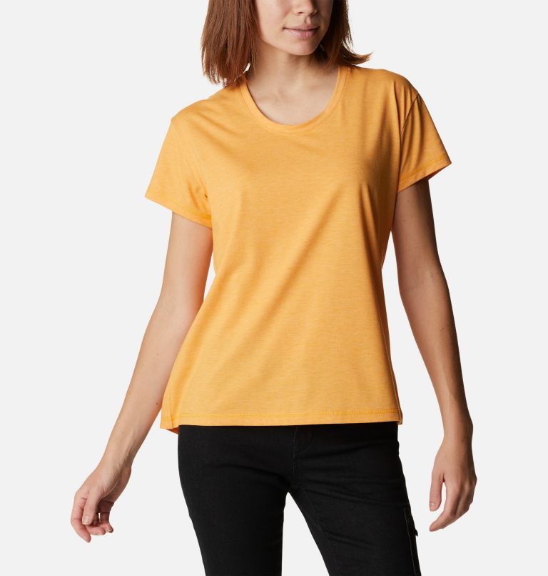 Women’s Sun Trek Technical T-Shirt, Color: Mango Heather, image 1