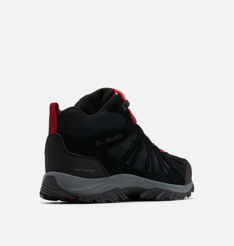 Men's Redmond III Mid Waterproof Walking Shoe, Color: Black, Mountain Red, image 4