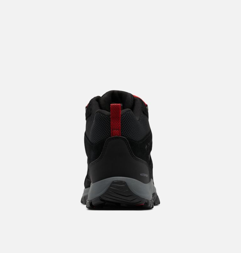 Men's Redmond III Mid Waterproof Walking Shoe, Color: Black, Mountain Red, image 3