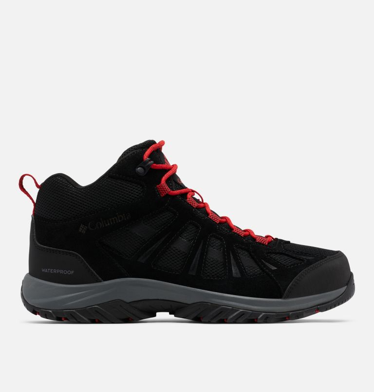 Men's Redmond III Mid Waterproof Walking Shoe, Color: Black, Mountain Red, image 1