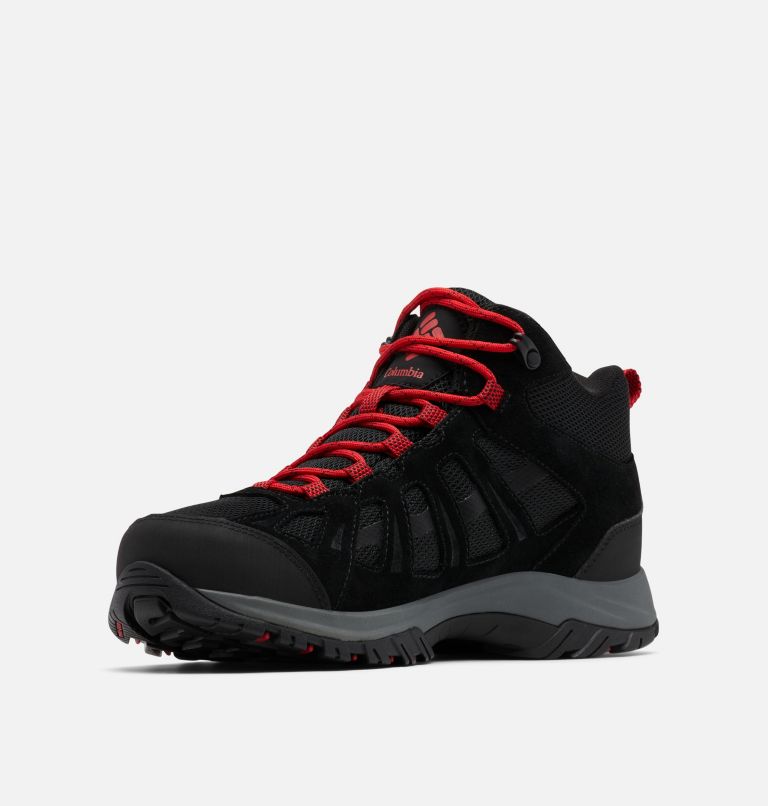 Men's Redmond III Mid Waterproof Walking Shoe, Color: Black, Mountain Red, image 6