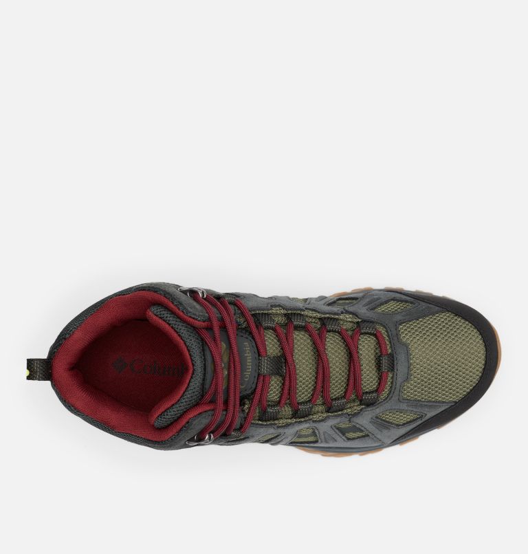 Mens Redmond III Mid Waterproof Shoe, Color: Nori, Red Jasper, image 3