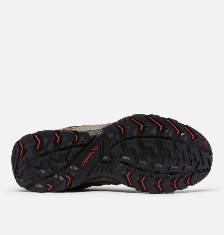 Mens Redmond III Low Waterproof Shoe, Color: Pebble, Dark Sienna