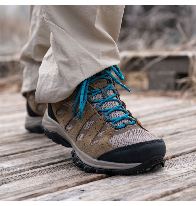  Columbia Women's Redmond III Waterproof Hiking Shoe, Titanium  Titanium/Red Onion, 5