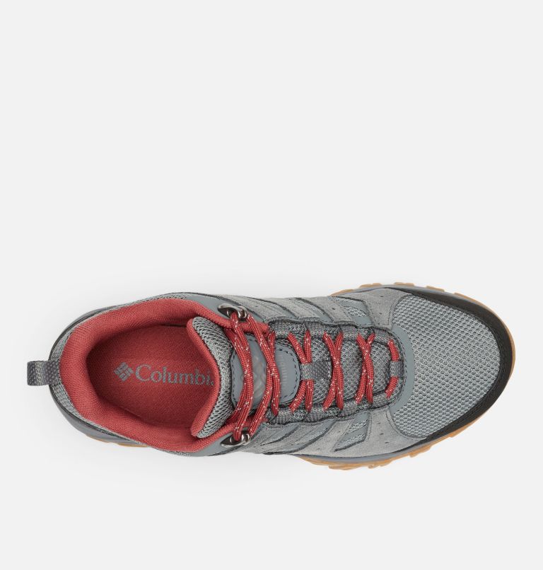 Womens Redmond III Low Waterproof Shoe, Color: Ti Grey Steel, Marsala Red