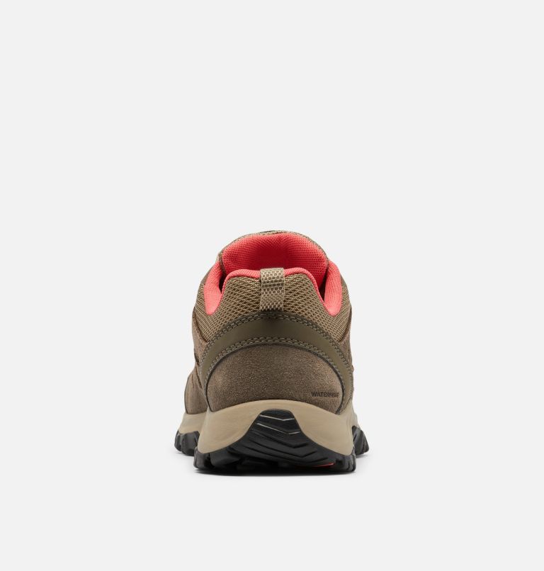 Womens Redmond III Low Waterproof Shoe, Color: Pebble, Red Coral, image 8
