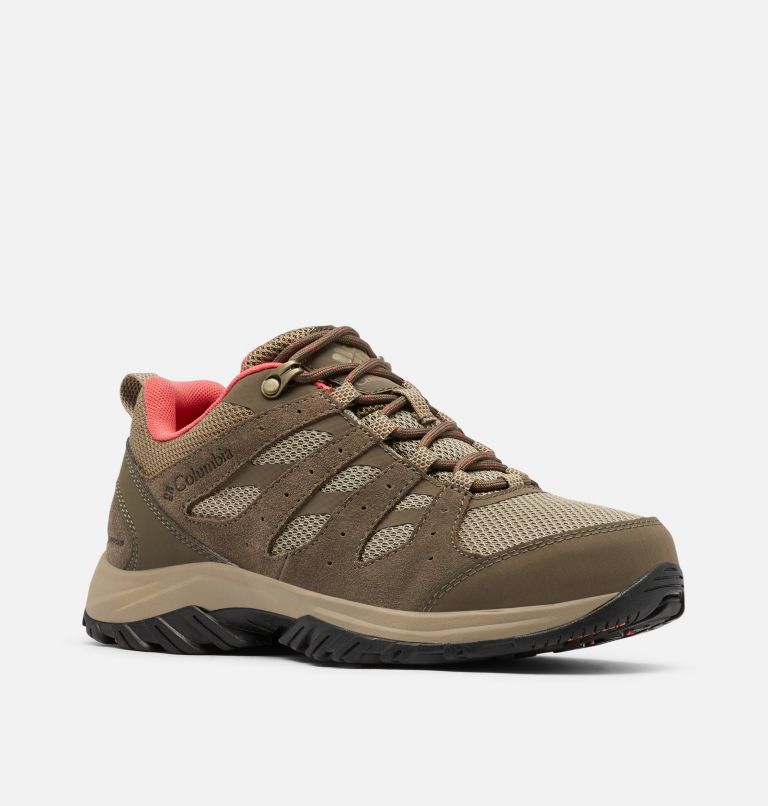 Womens Redmond III Low Waterproof Shoe, Color: Pebble, Red Coral, image 2