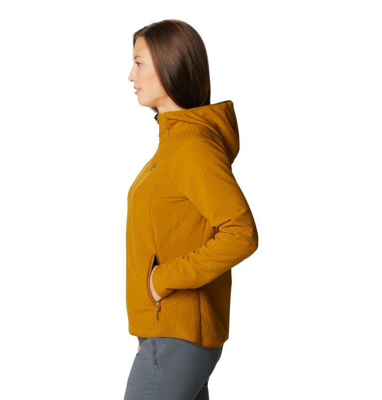 Thumbnail: Keele Grid Hoody, Color: Olive Gold, image 3