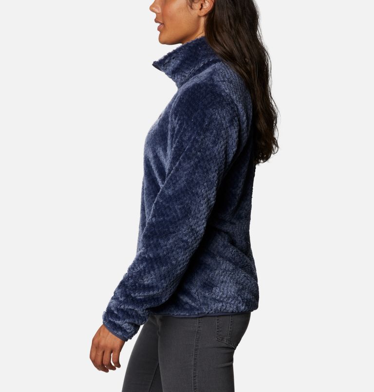 Women's Fire Side Quarter Zip Sherpa Fleece, Color: Nocturnal, image 3