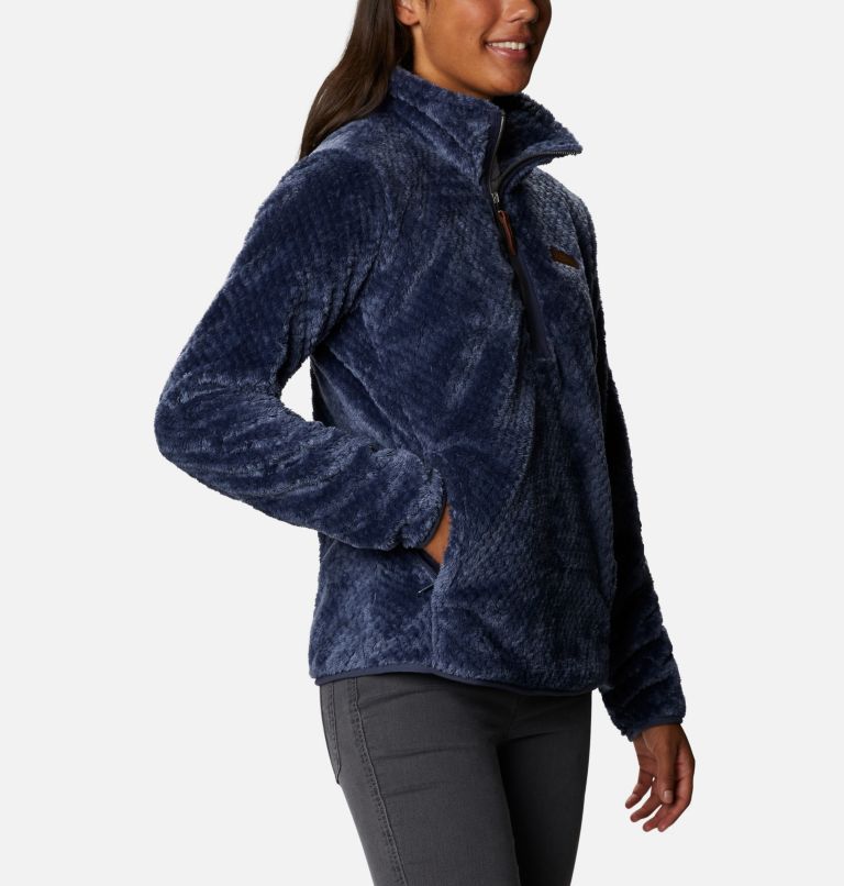 Women's Fire Side Quarter Zip Sherpa Fleece, Color: Nocturnal, image 5