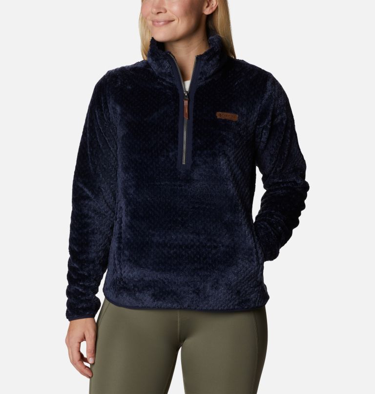 Thumbnail: Women's Fire Side Quarter Zip Sherpa Fleece, Color: Dark Nocturnal, image 1