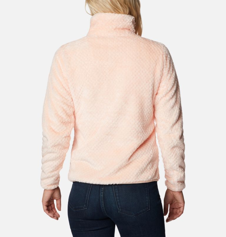 Women’s Fire Side Half Zip Sherpa Fleece, Color: Peach Blossom, image 2