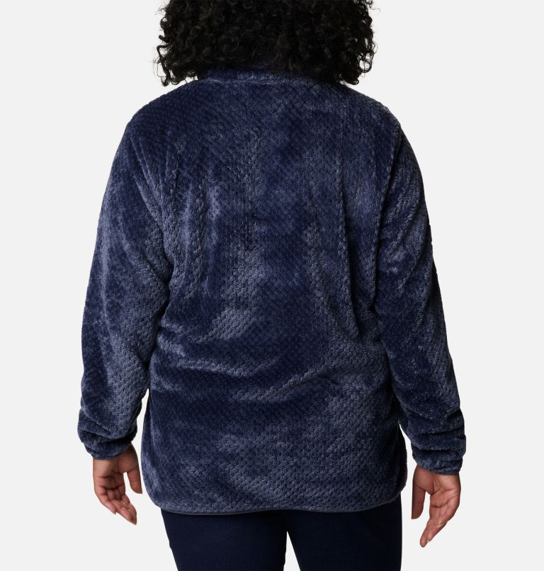Chandail avec fermeture éclair 1/4 en laine polaire Sherpa Fire Side pour femme - Grandes tailles, Color: Nocturnal, image 2