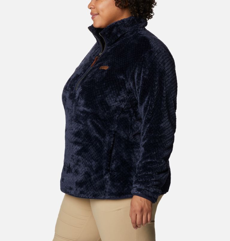 Women's Fire Side Quarter Zip Sherpa Fleece - Plus Size, Color: Dark Nocturnal, image 3
