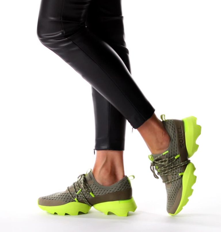 Kinetic Impact Lace Sneaker für Frauen, Color: Sage, Acid Green