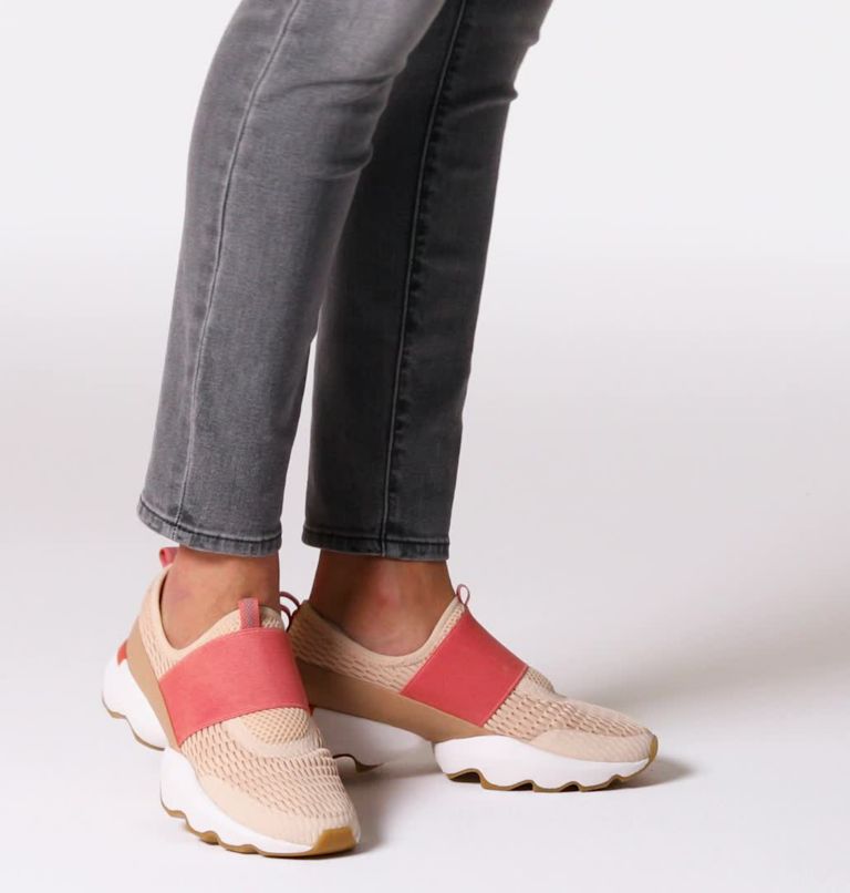 Women's Kinetic Impact Strap Sneaker, Color: Nova Sand, Paradox Pink