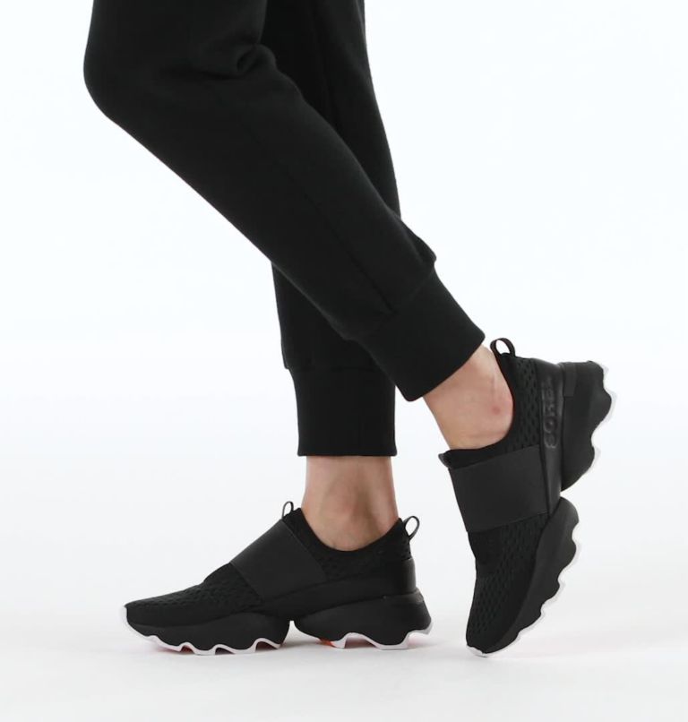 Women's Kinetic Impact Strap Sneaker, Color: Black,Black