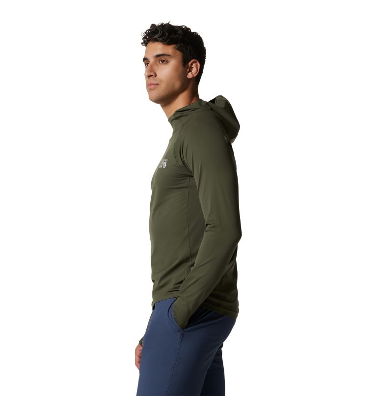 Men's Mountain Stretch Hoody, Color: Surplus Green, image 3