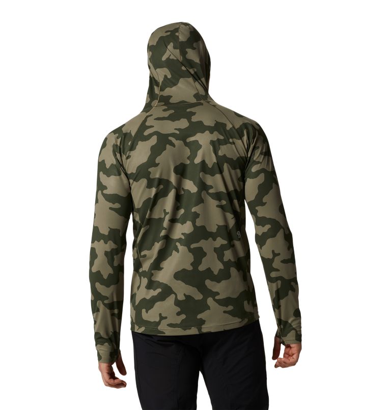 Men's Mountain Stretch Hoody, Color: Stone Green Lands Camo, image 2