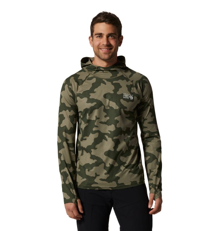 Men's Mountain Stretch Hoody, Color: Stone Green Lands Camo, image 1