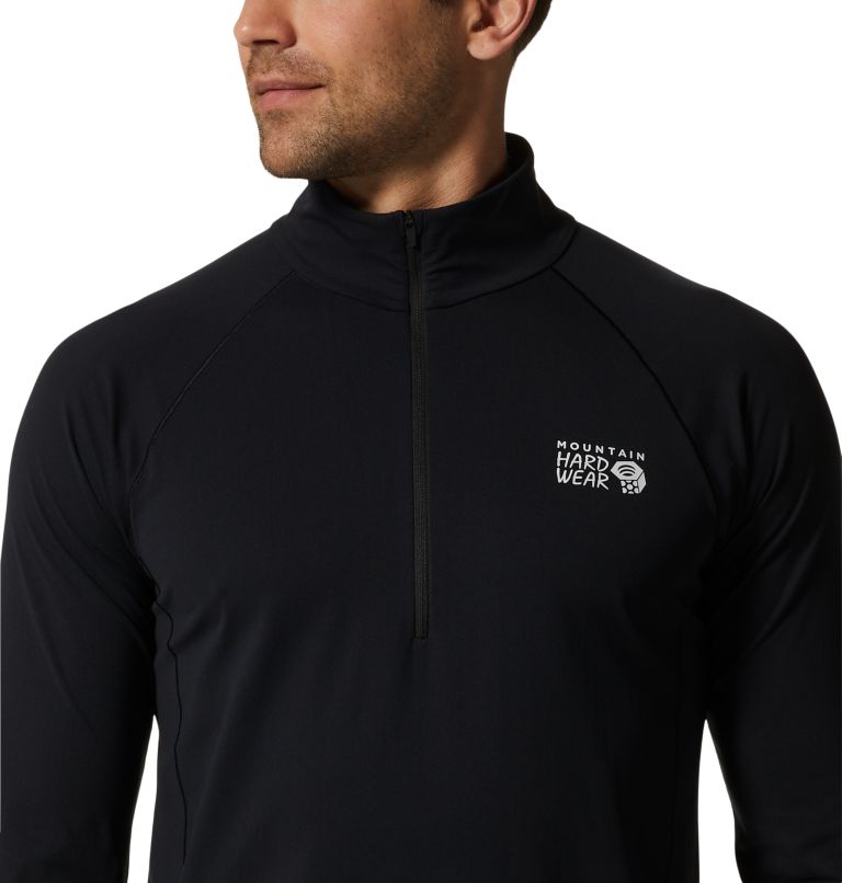Haut avec demi-fermeture éclair Mountain Stretch Homme, Color: Black, image 4