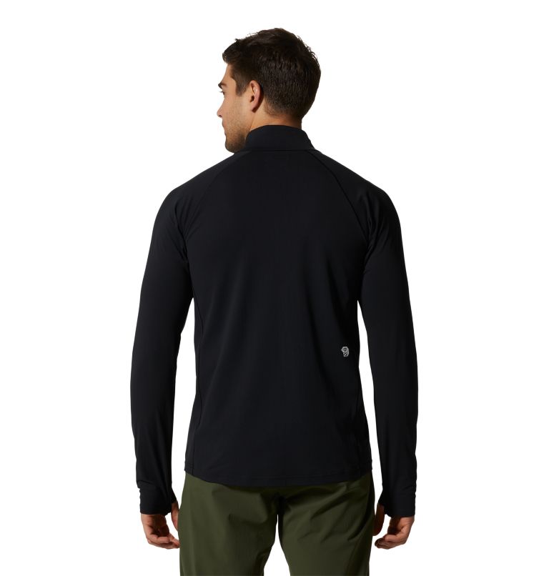 Haut avec demi-fermeture éclair Mountain Stretch Homme, Color: Black, image 2