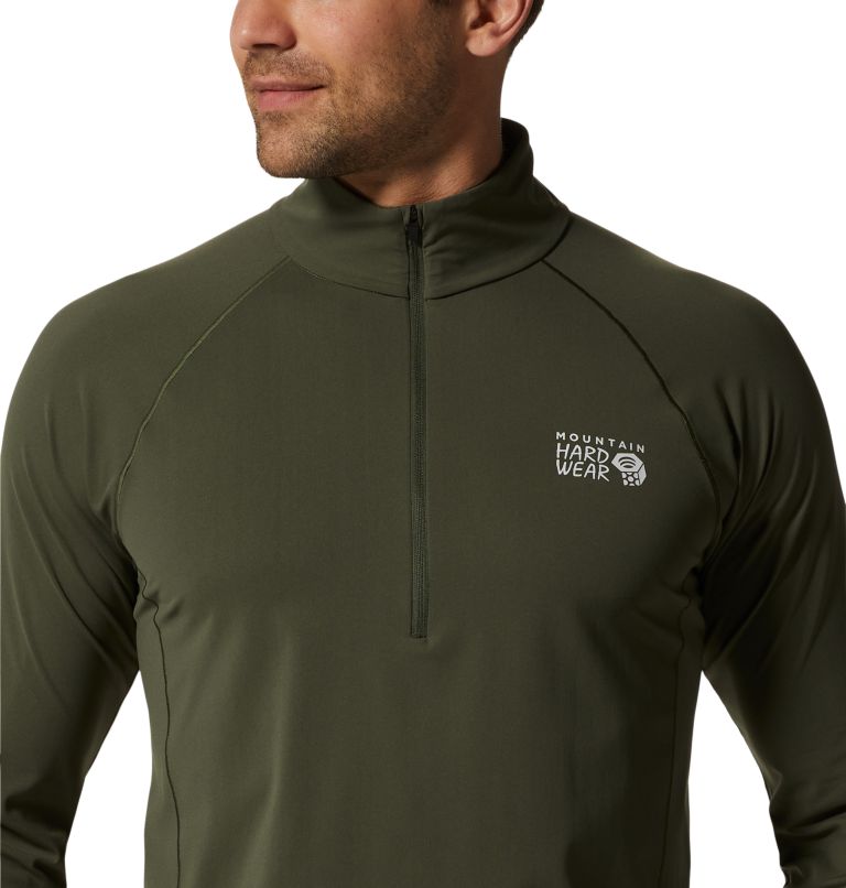 Haut avec demi-fermeture éclair Mountain Stretch Homme, Color: Surplus Green, image 4