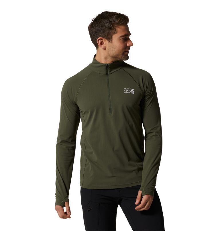 Mountain Stretch 1/2 Zip | 347 | M, Color: Surplus Green, image 1