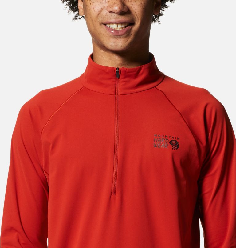 Thumbnail: Mountain Stretch 1/2 Zip | 831 | L, Color: Desert Red, image 4