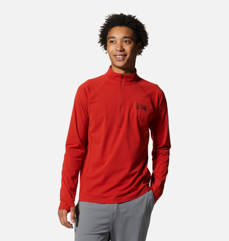 Thumbnail: Mountain Stretch 1/2 Zip | 831 | L, Color: Desert Red, image 1